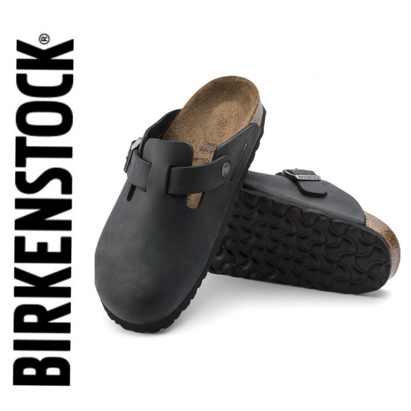 Birkenstock Other - BIRKENSTOCK BLACK BOSTON LEATHER CLASSIC Sz. 44